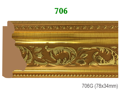 Thanh khung, phào (nẹp) làm khung tranh, khung hình mã 706G
